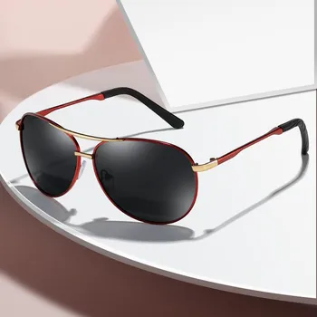 2021 Mens Óculos Polarizados para Esportes de Condução Óculos de sol Polaroid Homens Piloto de Armação de Metal de Óculos de Sol Gafas De Sol
