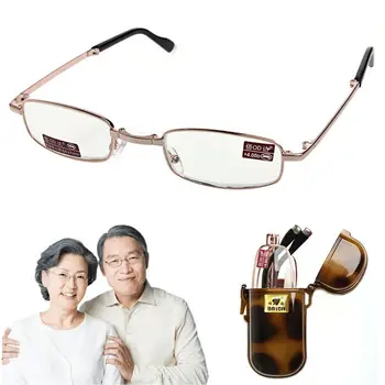 Moda Unissex Dobrável Óculos de Leitura +1 +1.5 +2 +2.5 +3 +3.5 +4.0 Full Frame HD anti-fadiga