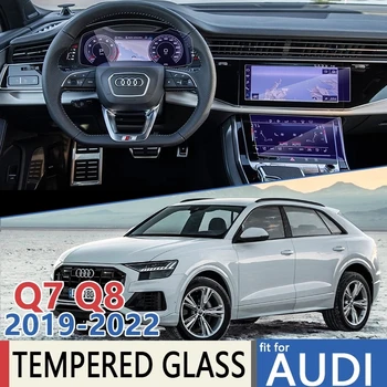 Para a Audi Q7 4M MK2 P8 MK1 2019~2022 Carro Instrumento de Navegação Ultra-Fino Filme Completo Protetor de Tela de Vidro Temperado de Acessórios
