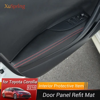 A Porta do carro do Lado do Identificador do Painel de Reequipamento de Proteção Tapete Caso Almofada Almofada de Carro-styling para Toyota Corolla 2019 2020 2021 2022 E210 12