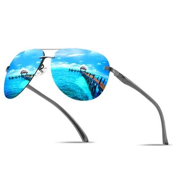 Clássico Piloto De Óculos De Sol Polarizados Homens Vintage Metal Raio De Sol Óculos De Pesca De Condução Óculos De Sombras Para Mulheres Espelho