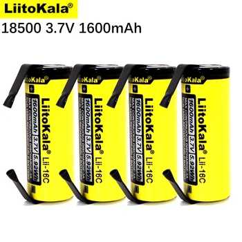 1-40PCS LiitoKala Lii-16C 18500 1600mAh 3.7 V bateria recarregável Recarregavel bateria de iões de lítio para a lanterna+DIY Níquel