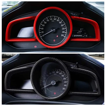 Acessórios para Carro-estilo de Painel do Visor do Instrumento de Cobertura da Tela Guarnição de Ajuste Para o Mazda 3 de 2014 - 2018 ABS Vermelho / Fibra de Carbono Olhar
