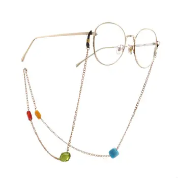 Colorido Contas de Vidro de Óculos de Correntes Anti-derrapante Óculos de Cabo de Titular Alça de Pescoço Colar de Óculos de sol