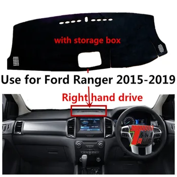 Taijs Mão Direita de Unidade de Alto Nível de Fibra Sintética Carro Tampa do Painel de controle para Ford Ranger XLT 2015-2020 Venda Quente com Caixa de armazenamento
