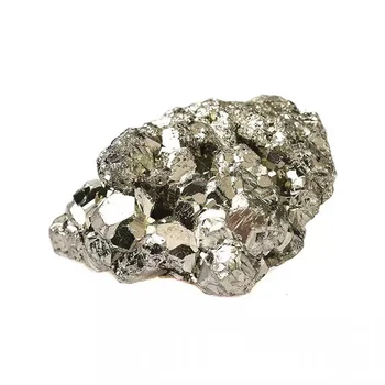 Natural De Ferro, Pirita Cluster De Cristal De Pedra Áspera Exibição De Espécimes Minerais