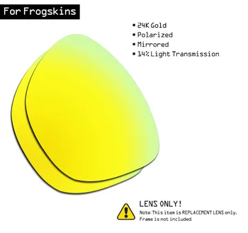 SmartVLT Óculos de sol Polarizados de Substituição de Lentes para Oakley Frogskins - Ouro 24K