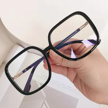 2019 Novo Óculos de Armação Anti-Luz azul Espelho Plano Grande Caixa Quadrada Quadro Feminino de Óculos de Armação
