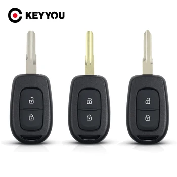 KEYYOU 2 botão Remoto do Carro chave Shell Case Para Renault Duster Kwid Sandero Logan 2013 - 2018 Auto Chave Com Lâmina VAC102