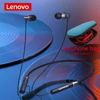 Original Lenovo HE05 Fone de ouvido sem Fio Bluetooth Compatível 5.0 Fone de ouvido Magnético Decote de Cancelamento de Ruído de Microfone Impermeável Estéreo