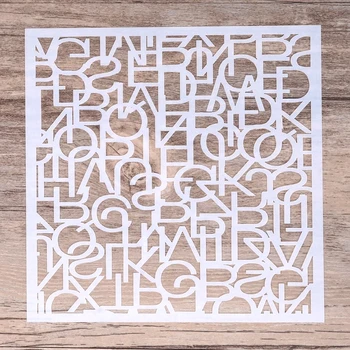 13 cm de DIY Artesanato Camadas Alfabeto Estêncil Para Scrapbooking Pintura, Estampagem Selos Álbum Decorativos em Relevo Cartões de Papel
