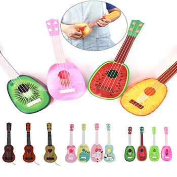 4 Seqüência De Guitarra De Frutas Estilo Ukulele Instrumento Musical Para Crianças De Presente De Brinquedo