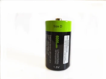 1pcs/monte Novo de 1,5 V 6000mWh bateria Micro USB bateria recarregável D Lipo LR20 bateria carregamento rápido com o cabo Micro USB