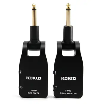 KOKKO 2.4 Ghz Guitarra Transmissor de Áudio sem Fio de Ligação do Receptor de Sistema de 280 Graus Roating Cabeça 24Bit/48KHZ Transmissão FW1D