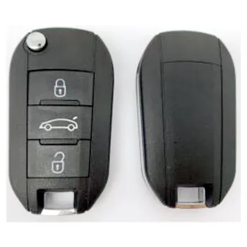 1pcs 3 botão de chave remota com 434mhz FSK modelo com AES 4A chip da Peugeot para citroen