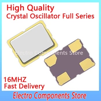5PCS/Monte 3225 4PIN 3.2*2.5 mm 16.000 16.000 M MHZ 16MHz de 16 MHZ Active SMD de Quartzo de Cristal Oscilador de Montagem de Superfície Relógio de Cristal de OSC