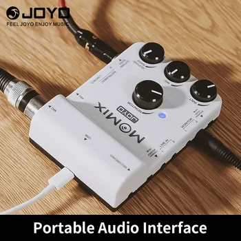 JOYO MOMIX OTG Interface de Áudio portátil de gravação ao vivo streaming de Plug suporte microfone/guitarra/baixo/teclado/bateria Electrónica