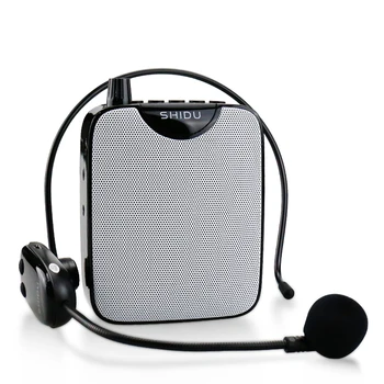 SHIDU Original 10W Portátil com fios/sem Fios de Voz Amplificador UHF Microfone Estéreo AUX de Áudio alto-Falante para Professores de Guia de turismo M500