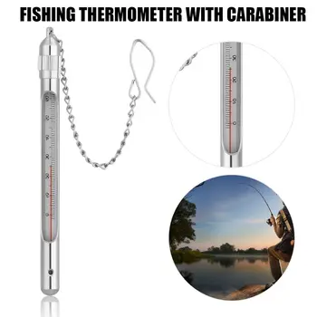 Pesca Termômetro com Mosquetão Fluxo de Medição da Temperatura da Água a Pesca com Mosca de Água Termômetro de Acessórios de Ferramentas
