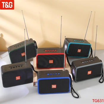T&G TG631 de Rádio FM Impermeável alto-Falante Solar alto-Falante Bluetooth é uma coluna Portátil e sem Fio ao ar livre Lidar com Lanterna alto-Falantes