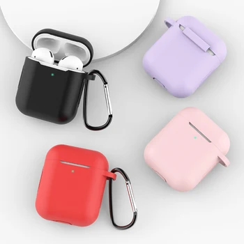 Quente de Silicone airpods case Para Apple Airpods 1/2 Tampa de Proteção do Fone de ouvido Caso para airpods 2/1 Cobertura de Fones de ouvido caso