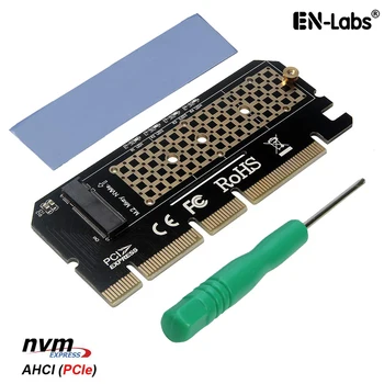 M. 2 SSD NVME PCIe Gen3 X4 X8 X16 Adaptador de Cartão,Tecla M M2 NVMe AHCI 2230 2242 2280 2260 SSD PCIe 3.0 Conversor c/ Almofada Térmica