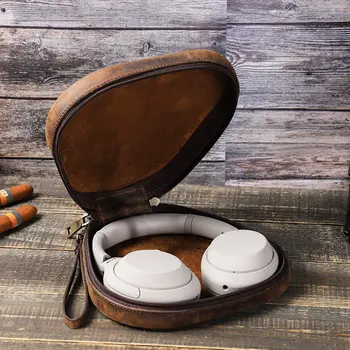 2022 Nova capa de Couro Para Sony Wh-1000xm4 Fones de ouvido sem Fio Bolsa maleta Caixa de Armazenamento Portátil Tampa