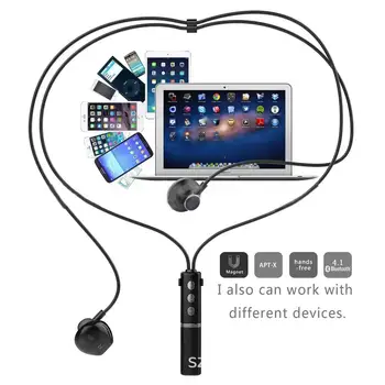 para Yh03 compatíveis com Bluetooth, Fone de ouvido duas baterias de Ultra-longa Espera Estéreo Chamada de Colar Magnético, Fone de ouvido com Microfone