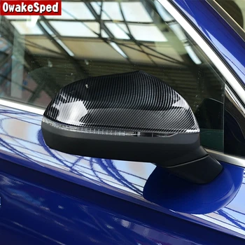 Estilo carro Espelho Retrovisor Decoração de Capa de Guarnição de Fibra de Carbono Cor Exterior Adesivos Para Audi Q5 FY 2018-2021 LHD