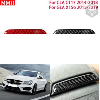 MMII Real de Fibra de Carbono, Interiores do Carro de apoio de Braço Central Decoração de Capa de Adesivo para a Mercedes Benz CLA C117 ABL X156 2014-2019