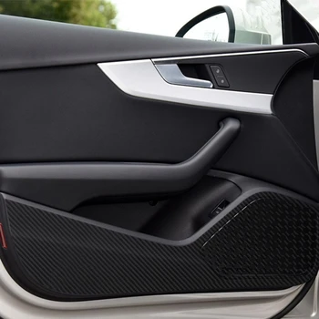 A Porta Do Carro Anti Kick Pad Proteção De Decalques De Fibra De Carbono Adesivos Para Audi A3 P3 P5 P7 Auto Acessórios De Decoração