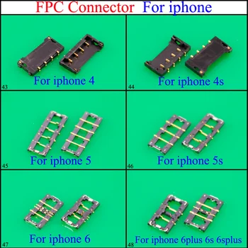Para o Iphone 4 4S 5 5s 6s 6 6plus 6s Mais Interna da Bateria Plug FPC Conector de Bateria Titular Clip de Contato em Substituição da placa-Mãe
