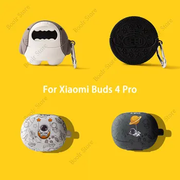 Cartoon Caso Para Xiaomi Brotos de 4 Pro Silicone Soft Shell Para Mi Buds4Pro TWS Fone de ouvido Bluetooth Capa Protetora