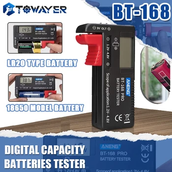 BT-168 PRO Baterias Testador Digital de Capacidade Universal Botão Para Lithum 9V 3,7 V 1,5 V Pilhas Testador Verificador BT168 Poder