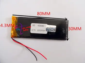 melhor bateria de marca no Atacado 433080 3,7 V 1200mah Bateria de polímero de Lítio com Placa de Protecção Para o GPS, Bluetooth Produto Digital