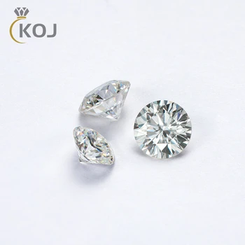 KOJ Real Redonda 6,5 MM 1CT VVS1 Moissanite Solta Gemas 100% Passado Diamante Teste de GRA Certificado de Finas Jóias Drop Shipping