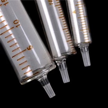1Pcs 2 ML 5 ML 10 ML 20 ML seringa de Vidro injector sampler dispensa com tinta química medicina