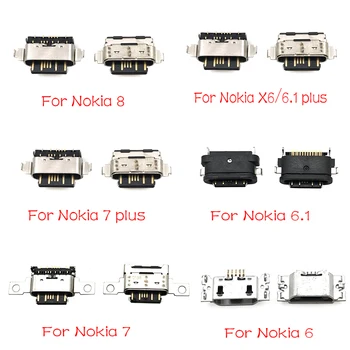 2Pcs/Lote, Para a Nokia 3 6 7 e 8 6.1 7.1 5.1 Plus X5 X6 X7 carregamento USB do carregador conector dock porto plugue do cabo do cabo flexível