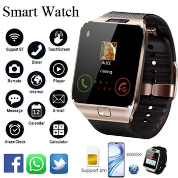 Smart Watch Dz09 Inteligente Relógio Do Tf Do Apoio Sim Câmera Homens Mulheres Desporto Bluetooth Relógio De Pulso Para A Samsung, Huawei Xiaomi Telefone Android