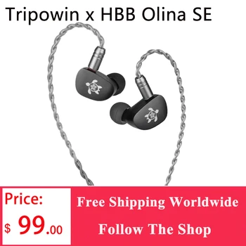 Tripowin x HBB Olina SE Fone de ouvido hi-fi IEM 10mm de Driver Dinâmico Cavidade Nanotubo de Carbono (CNT), em 2022, Edição Especial de Lançamento