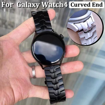 Luxo de Relógio de Metal, Alça Para Samsung Galaxy Watch 4 Clássico 42mm 46mm Banda de Aço Inoxidável Para Samsung Galaxy 4 40mm 44mm Correa