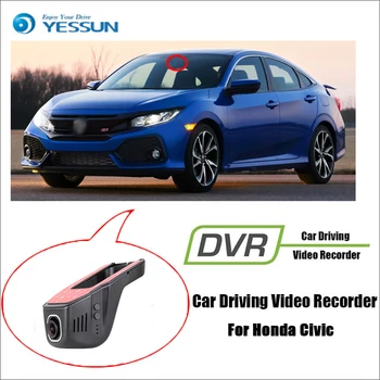 YESSUN para o Honda Civic é um Carro Gravador de Vídeo de DVR Mini APLICATIVO de Controle wi-Fi Câmera Registrator Traço Cam Original Estilo