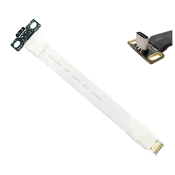 Ângulo direito Branco USB3.2 GEN2 de Tipo a E Tipo-C Cabo de Extensão USB Interno 3.2 Macho e Fêmea Orifícios dos parafusos da placa Mãe Extender