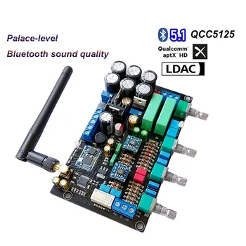 DLHiFi QCC5125 Bluetooth 5.1 Aparelhagem hi-fi LDAC APTX HD 24bit 96k pré-Amplificador Tom de Conselho OPA2604 dupla Op com PCM5102A DAC I2S decodificação