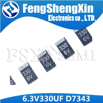 20pcs/monte SMD 6.3 V 330UF 6v capacitor de Tântalo de baixa ESR 330UF 4TPB330M 7343 pode substituir OE128 OE907 0.8