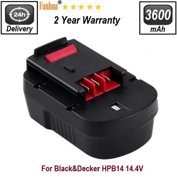 Fanhua 14,4 V HPB14 Bateria para Black e Decker 3600mAh Ni-Mh Baterias de Substituição para Firestorm FSB14 FS140BX 499936-34