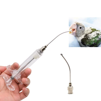 Pássaro Pequeno Animal De Estimação Medicina Alimentador Alimentador Manual Com Metal Tubo De Alimentação De Psitacídeos Gato Cão Pequeno Alimentação De Animais Ferramenta Alimentador Do Pássaro