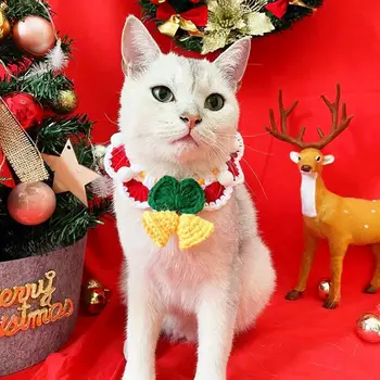 Bom Com Tema De Natal Coleira De Cão Decoração Gato De Pescoço Cinta De Poliéster De Fibra Decorativos