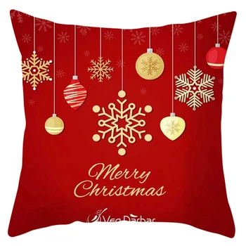 Natal Travesseiros Caso Flocos De Neve, Árvores De Impressão Fronhas De Natal Decorativas Sofá Sofá Jogar Capa De Almofada