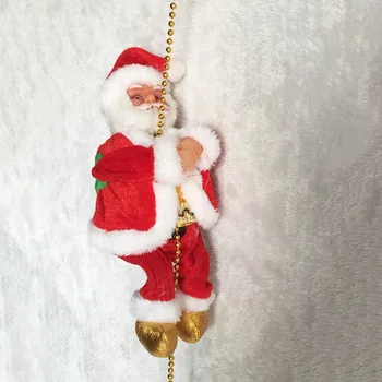 Música Elétrica Escada De Escalada Do Natal De Papai Noel Figura De Ornamento Subir As Contas E Vá Para Baixo Repetidamente Crianças Brinquedo Presentes